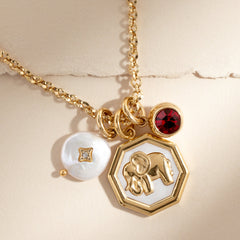 Pearl Interchangeable Charm Stainless Steel Gold | Alex and Ani