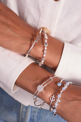 Sailboat Beaded Bangle Silver | Alex and Ani