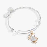Textured Crab Charm Bangle Two Tone | Alex and Ani