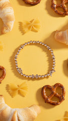 “Carbs are My Love Language” Beaded Stretch Bracelet Gold | Alex and Ani