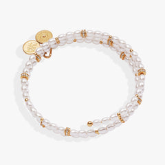 Pearl Wrap Bracelet Shiny Gold | Alex and Ani