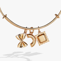 Pasta Multi Charm Bangle Gold | Alex and Ani