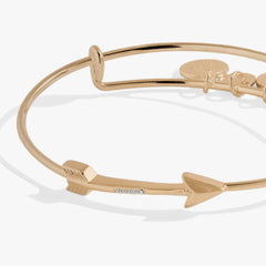 In-Line Arrow Bangle Gold | Alex and Ani