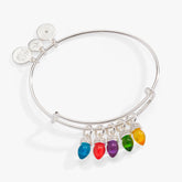 Christmas Light Bulb Charm Bangle Gold | Alex and Ani