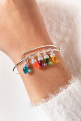 Christmas Light Bulb Charm Bangle Gold | Alex and Ani