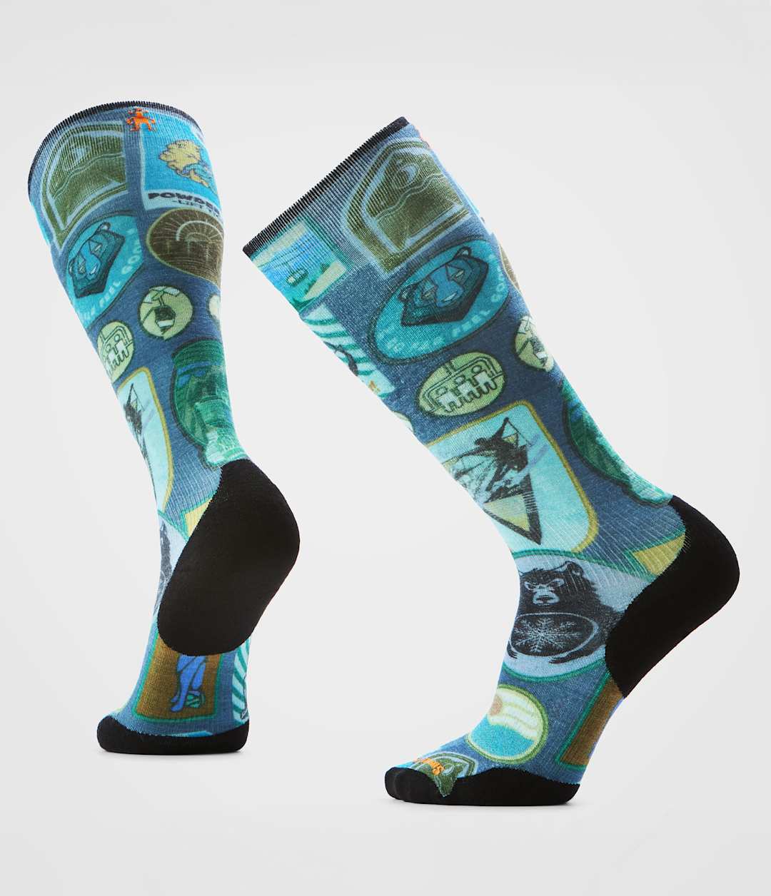 The North Face TNF X Smartwool Ski Targeted Cushion Explorer Print OTC Socks