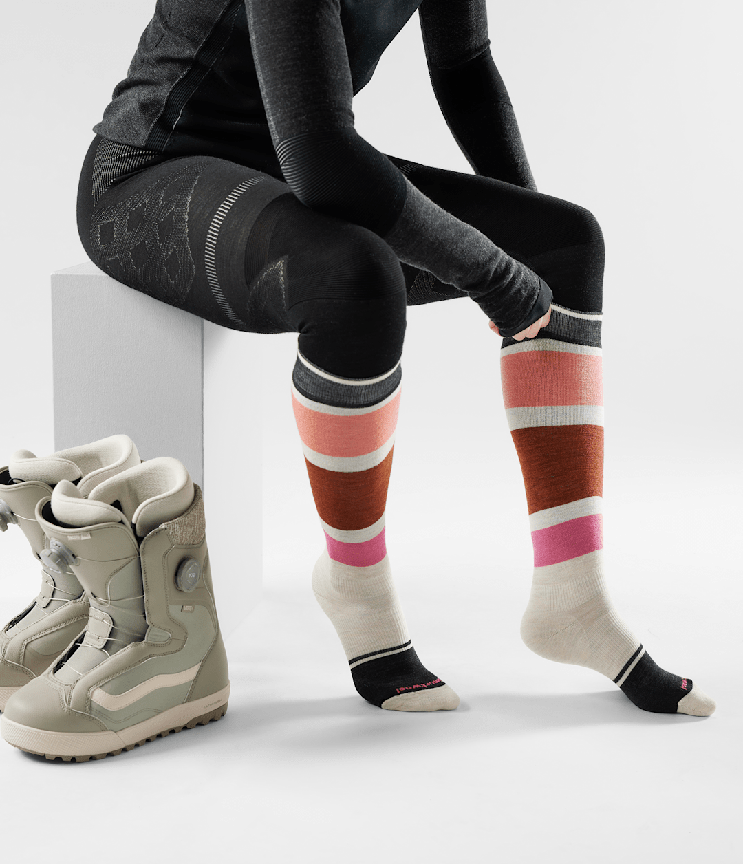 The North Face TNF X Smartwool Women's Snowboard Targeted Cushion OTC Socks