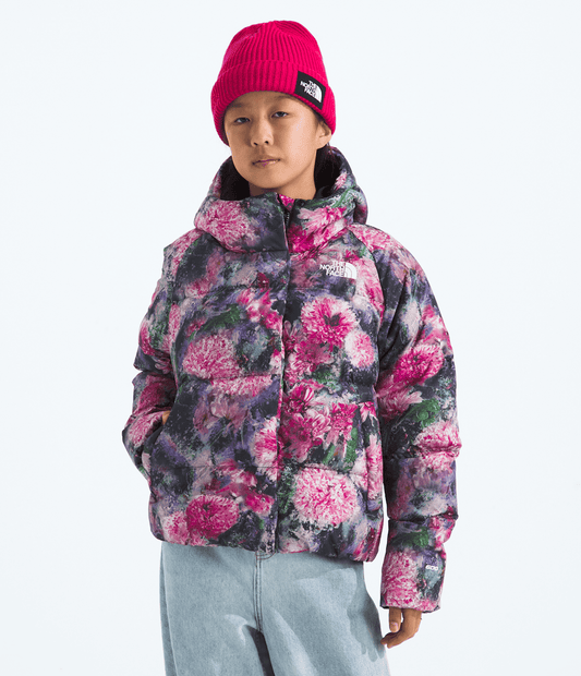 The North Face Girls’ North Down Hooded Jacket—Print