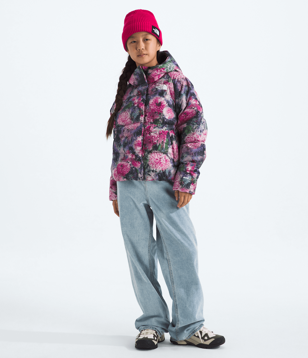 The North Face Girls’ North Down Hooded Jacket—Print