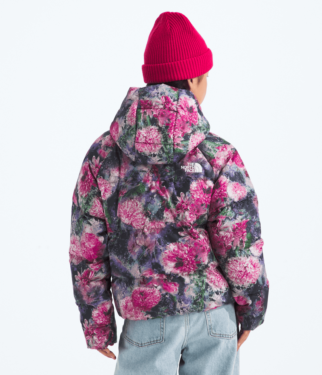 The North Face Girls’ North Down Hooded Jacket—Print