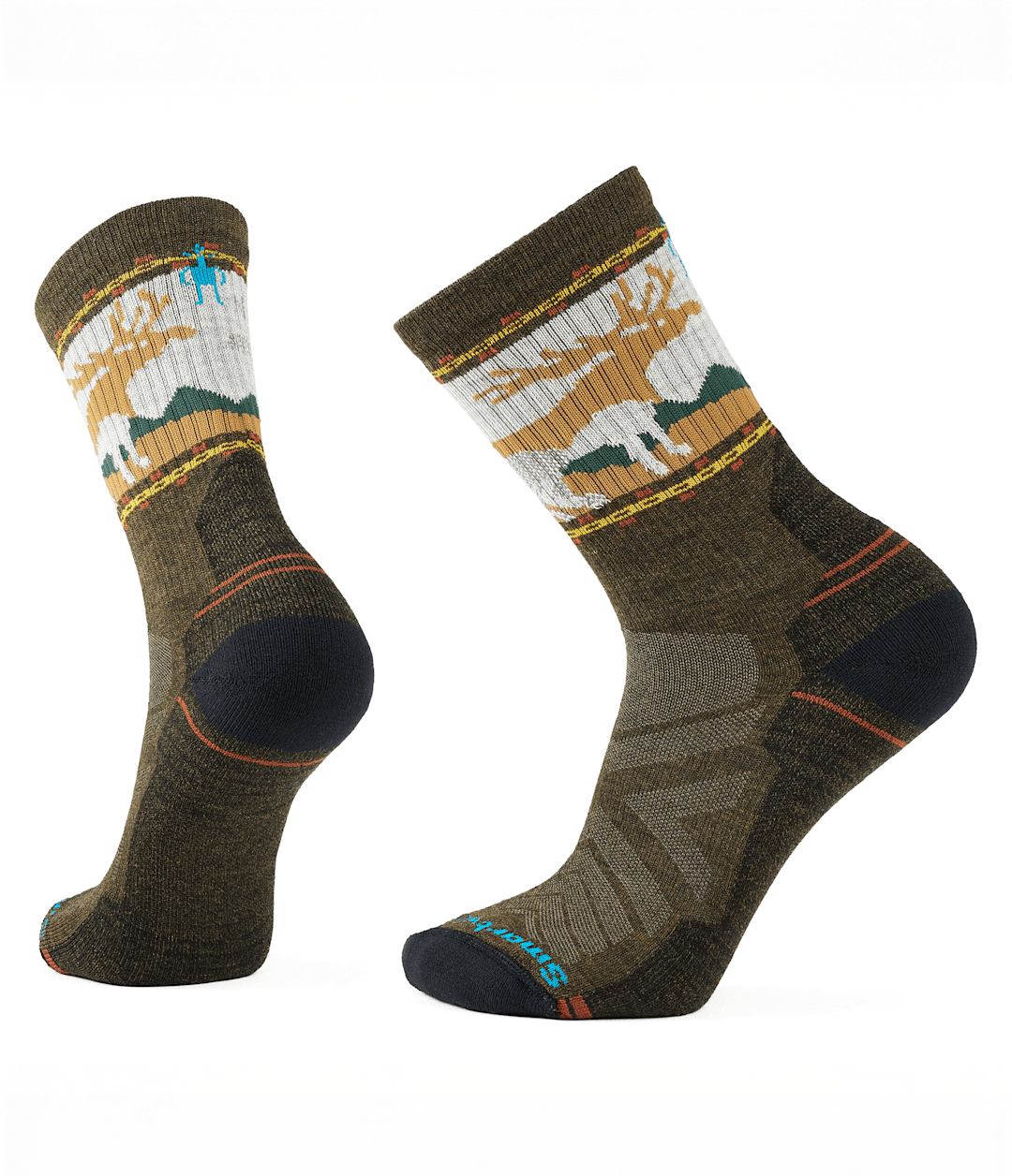 The North Face TNF X Smartwool HiKE Light Cushion Mountain Moose Crew Socks