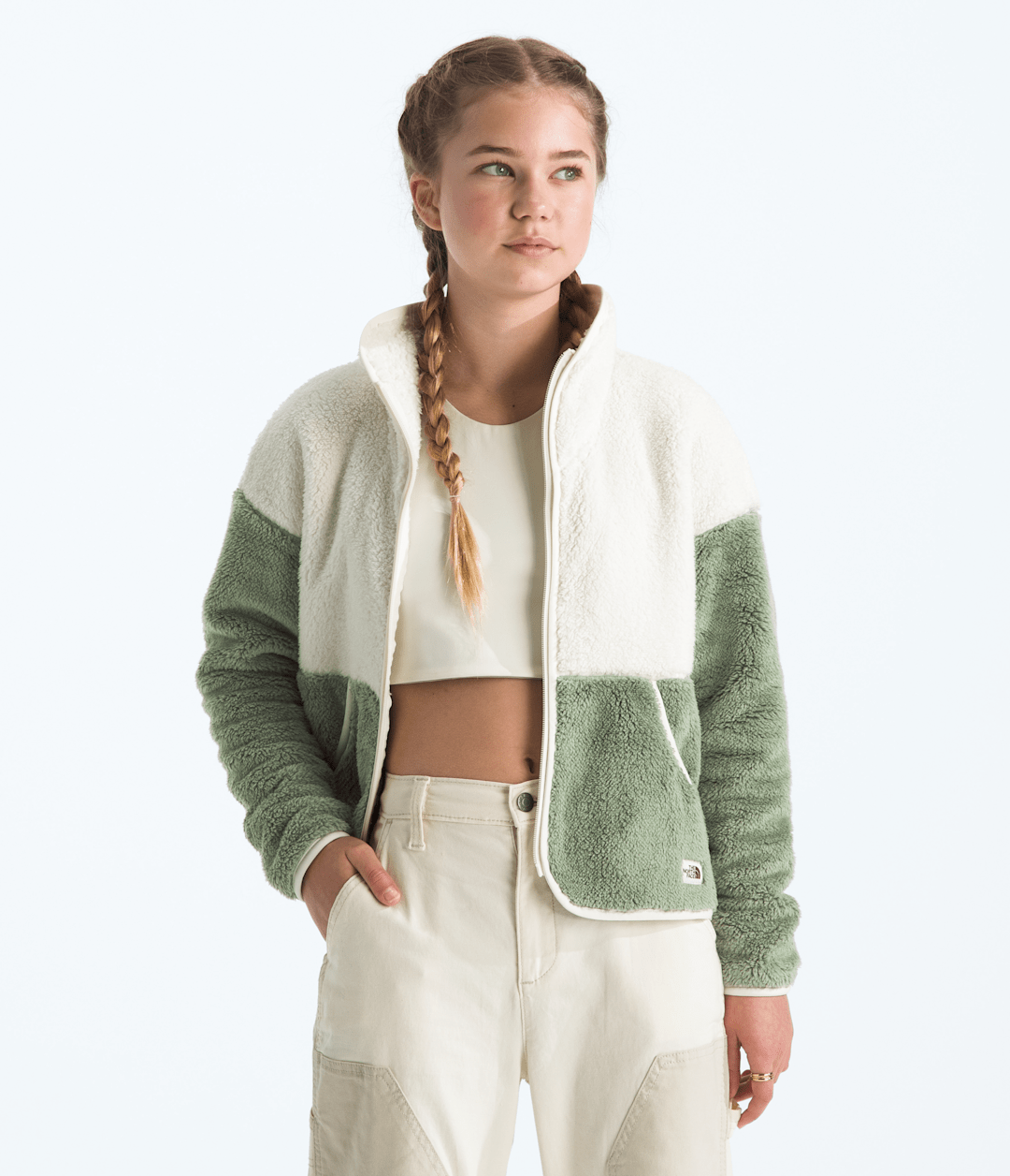 The North Face Girls’ Cabin Fleece Full-Zip Jacket