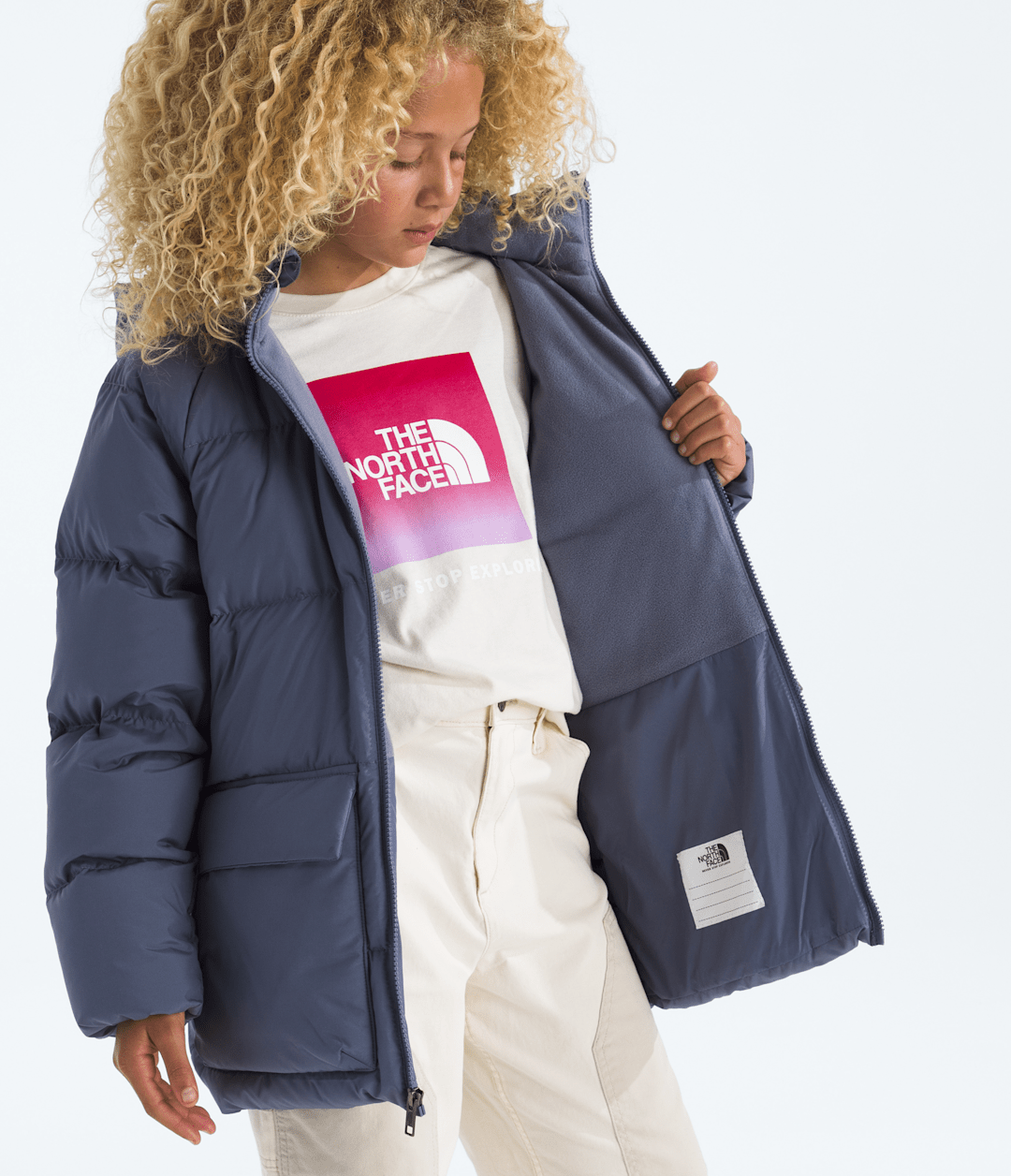 The North Face Boys’ & Girls’ North Down Fleece-Lined Short Parka