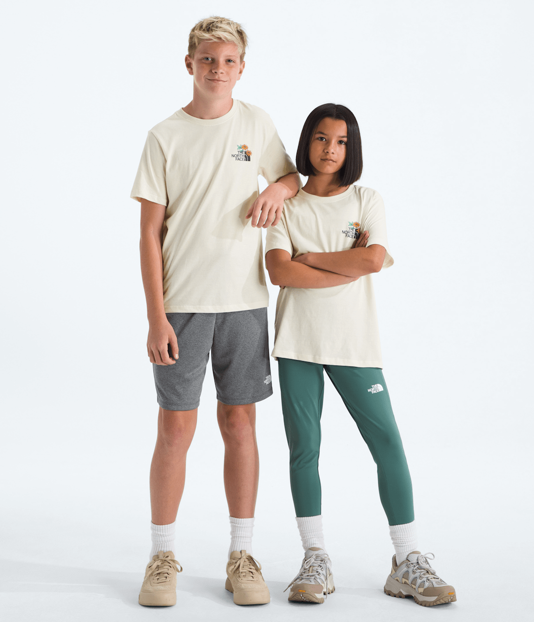 The North Face Boys’ & Girls’ Evolution Flora Short-Sleeve Tee—Graphic