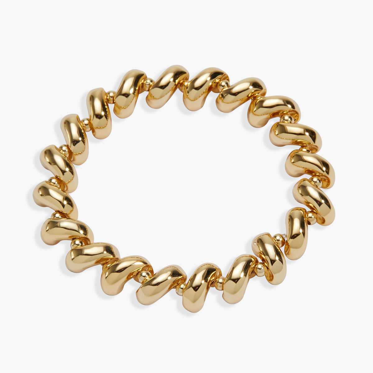 Pasta Girl Macaroni Stretch Bracelet Gold | Alex and Ani
