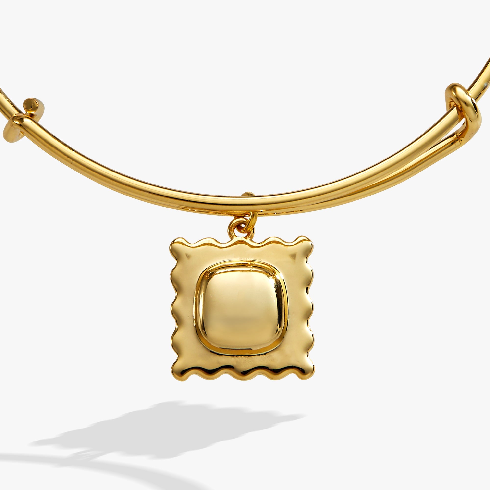 Pasta Girl 'Anything is Pastable' Ravioli Charm Bangle Gold | Alex and Ani