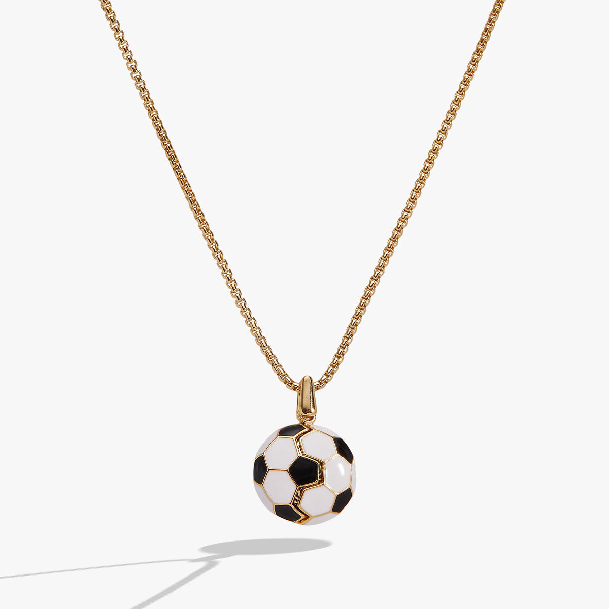Soccer Ball "Control The Ball, Command The Game" Locket Necklace Gold | Alex and Ani