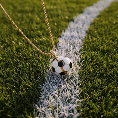 Soccer Ball "Control The Ball, Command The Game" Locket Necklace Gold | Alex and Ani