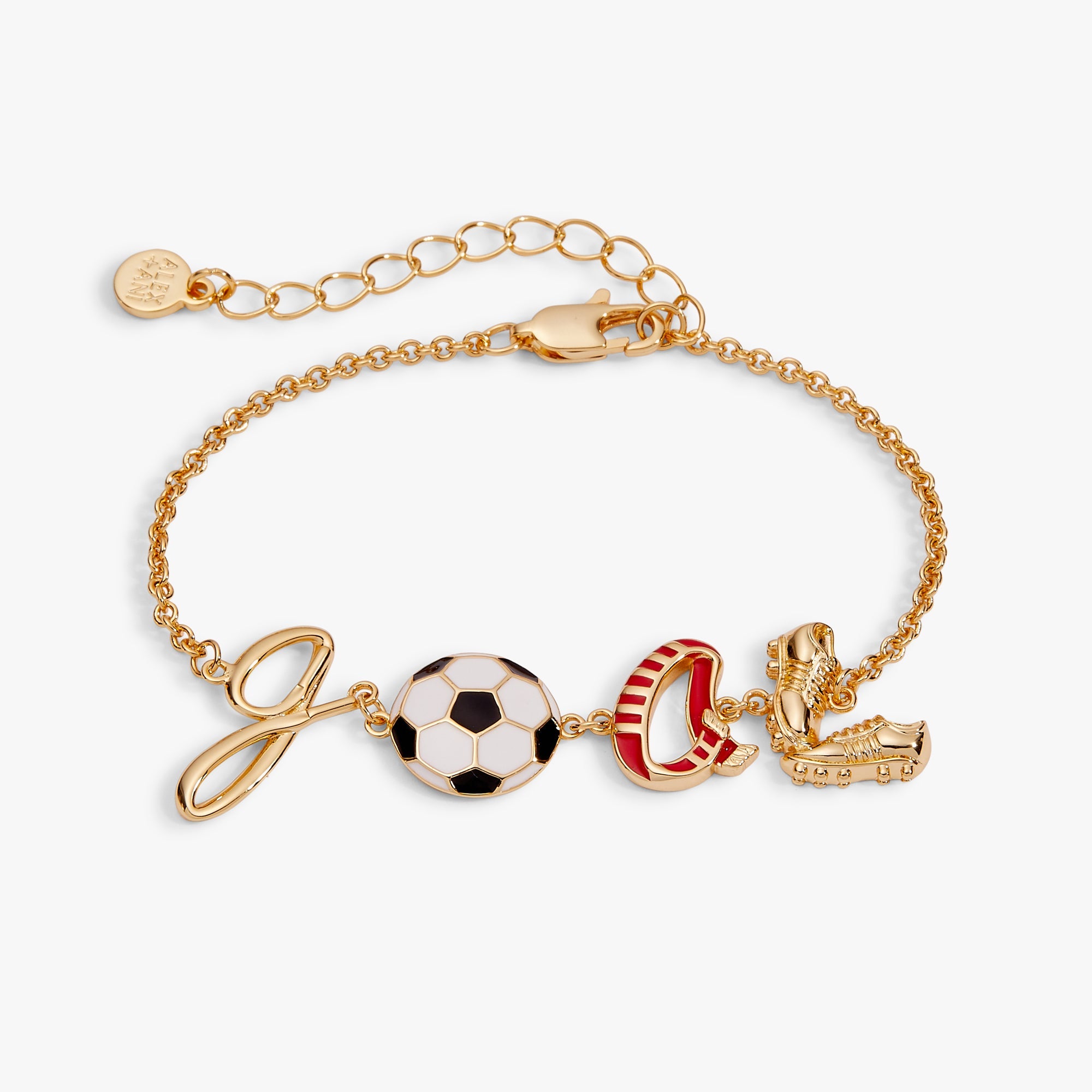 Soccer GOAL Linear Bracelet Gold | Alex and Ani