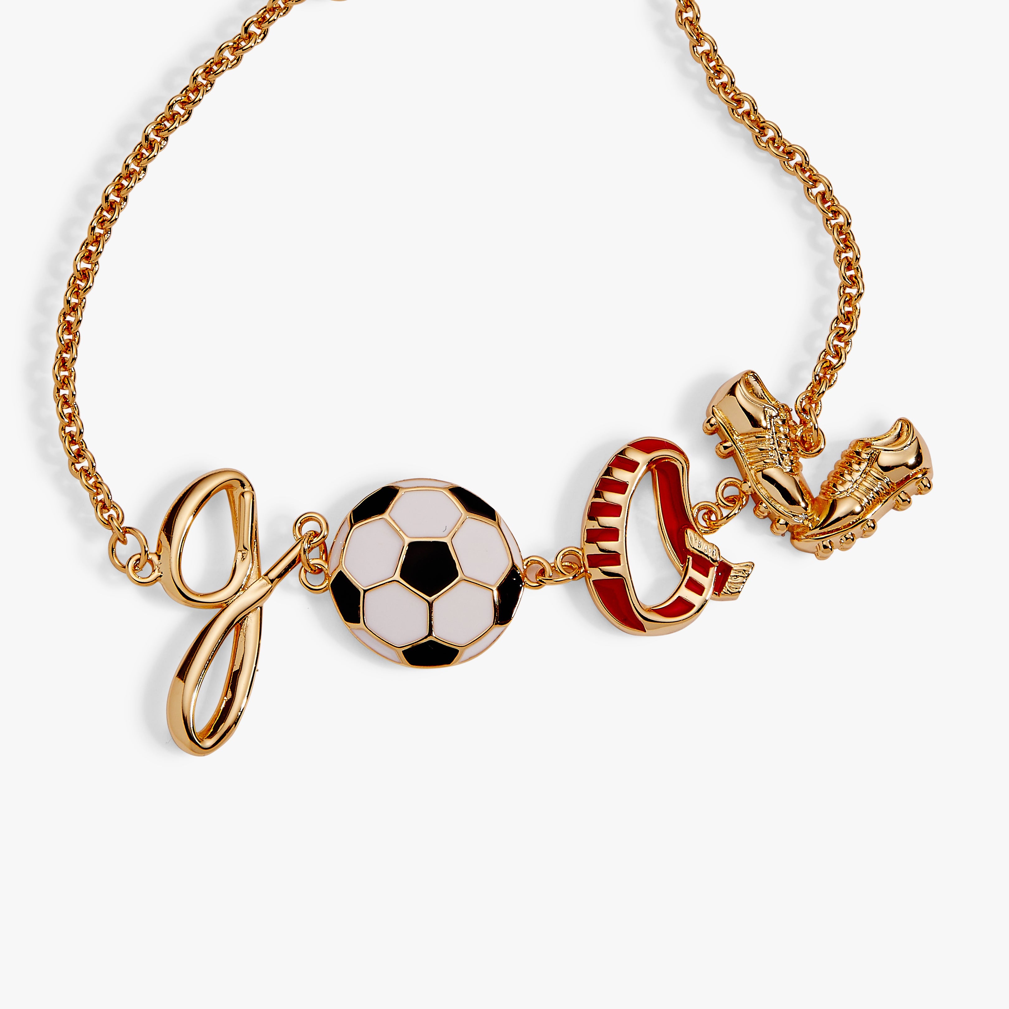 Soccer GOAL Linear Bracelet Gold | Alex and Ani
