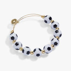 Soccer Beaded Bangle - Oversized Gold | Alex and Ani