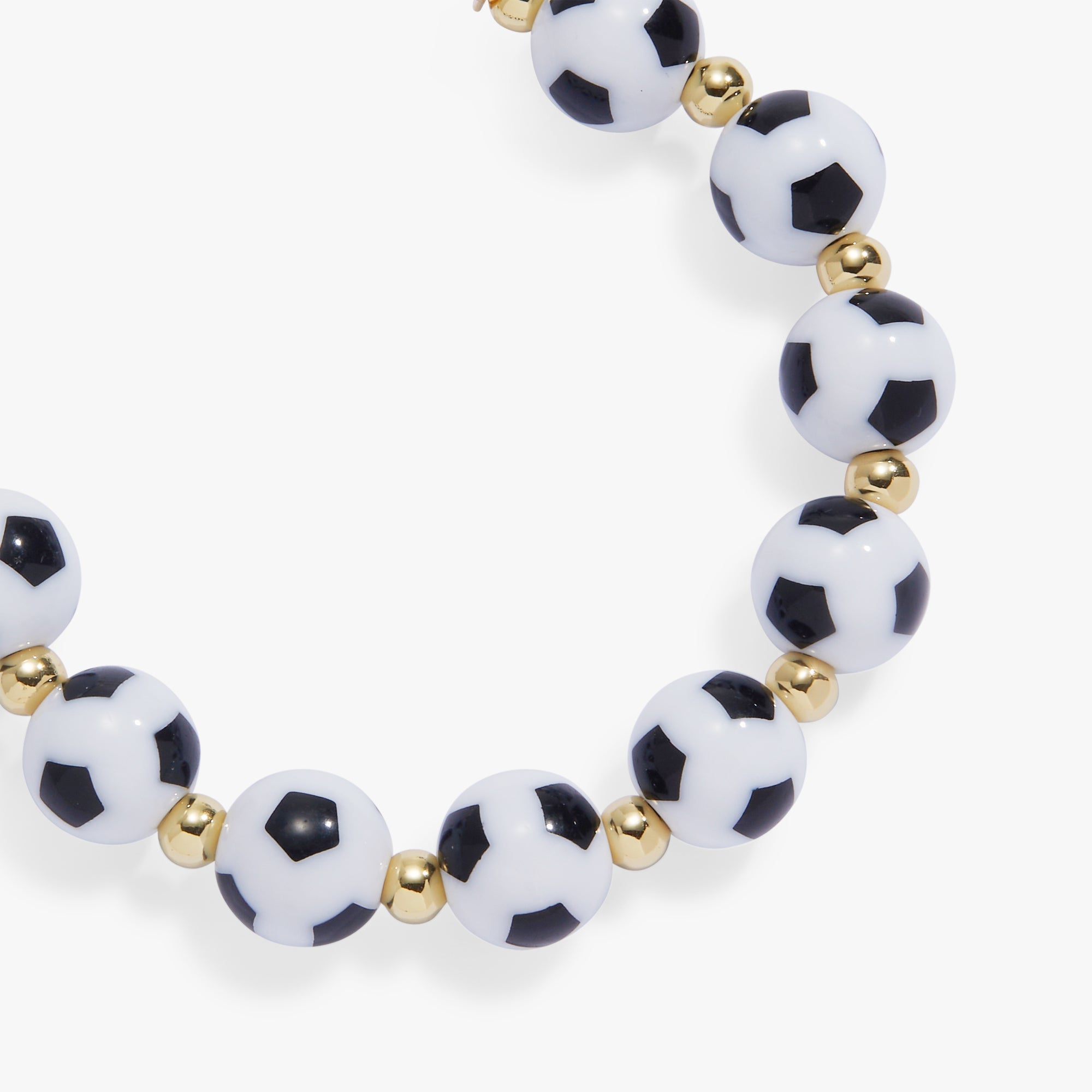 Soccer Beaded Bangle - Oversized Gold | Alex and Ani