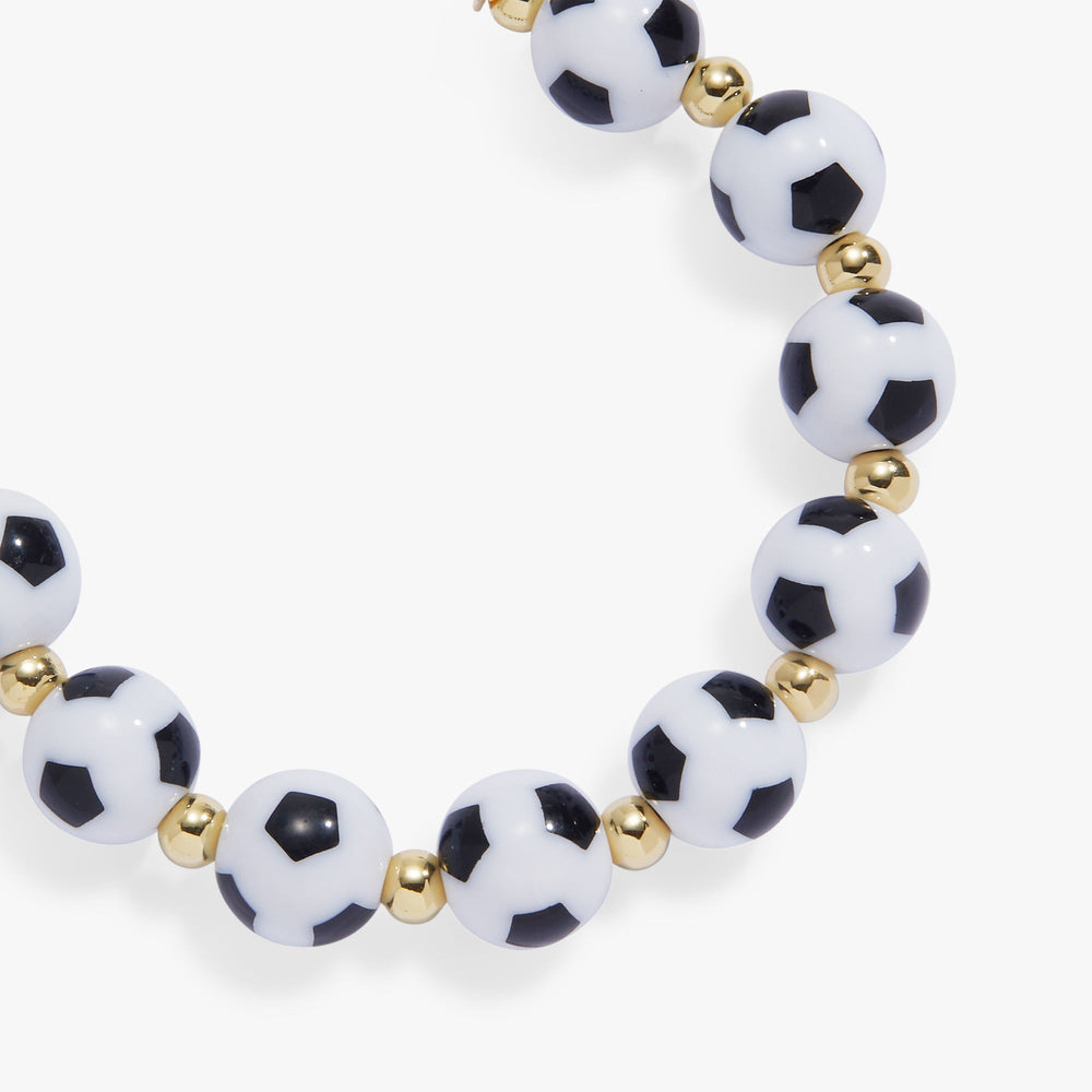 Soccer Beaded Bangle - Oversized Gold | Alex and Ani