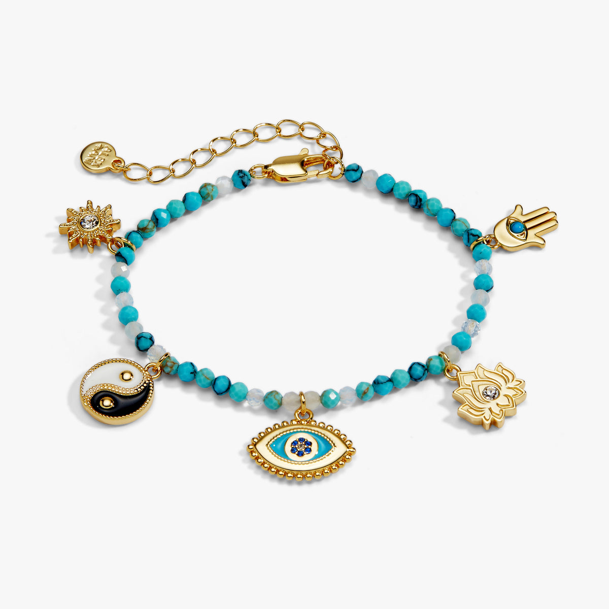 Healing Stone Charm Bracelet Gold | Alex and Ani