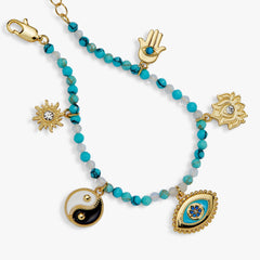 Healing Stone Charm Bracelet Gold | Alex and Ani