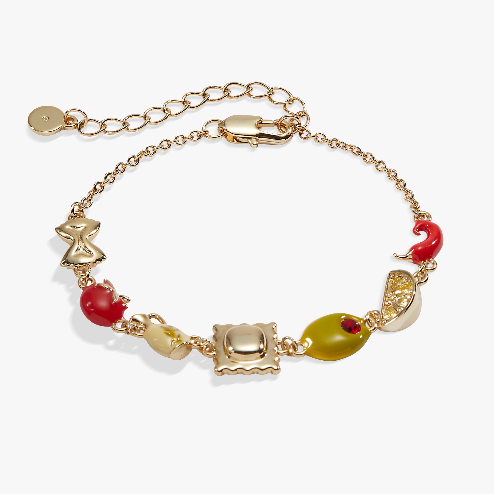 Pasta Girl Linear Bracelet Gold | Alex and Ani
