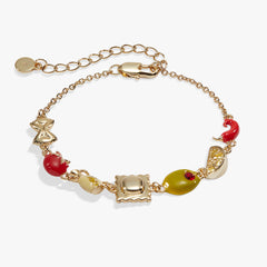 Pasta Girl Linear Bracelet Gold | Alex and Ani