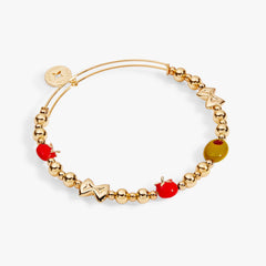 Pasta Girl Beaded Bangle Gold | Alex and Ani