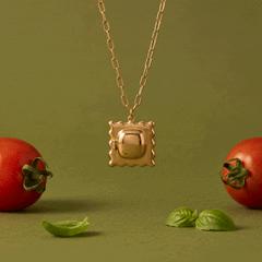 Pasta Girl 'Anything Is Pastable' Ravioli Locket Pendant Gold | Alex and Ani