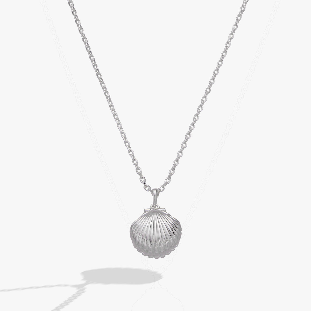 Salt + Sea 'Seashells Are Love Letters In The Sand' Seashell Locket Pendant Silver | Alex and Ani
