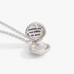 Salt + Sea 'Seashells Are Love Letters In The Sand' Seashell Locket Pendant Silver | Alex and Ani