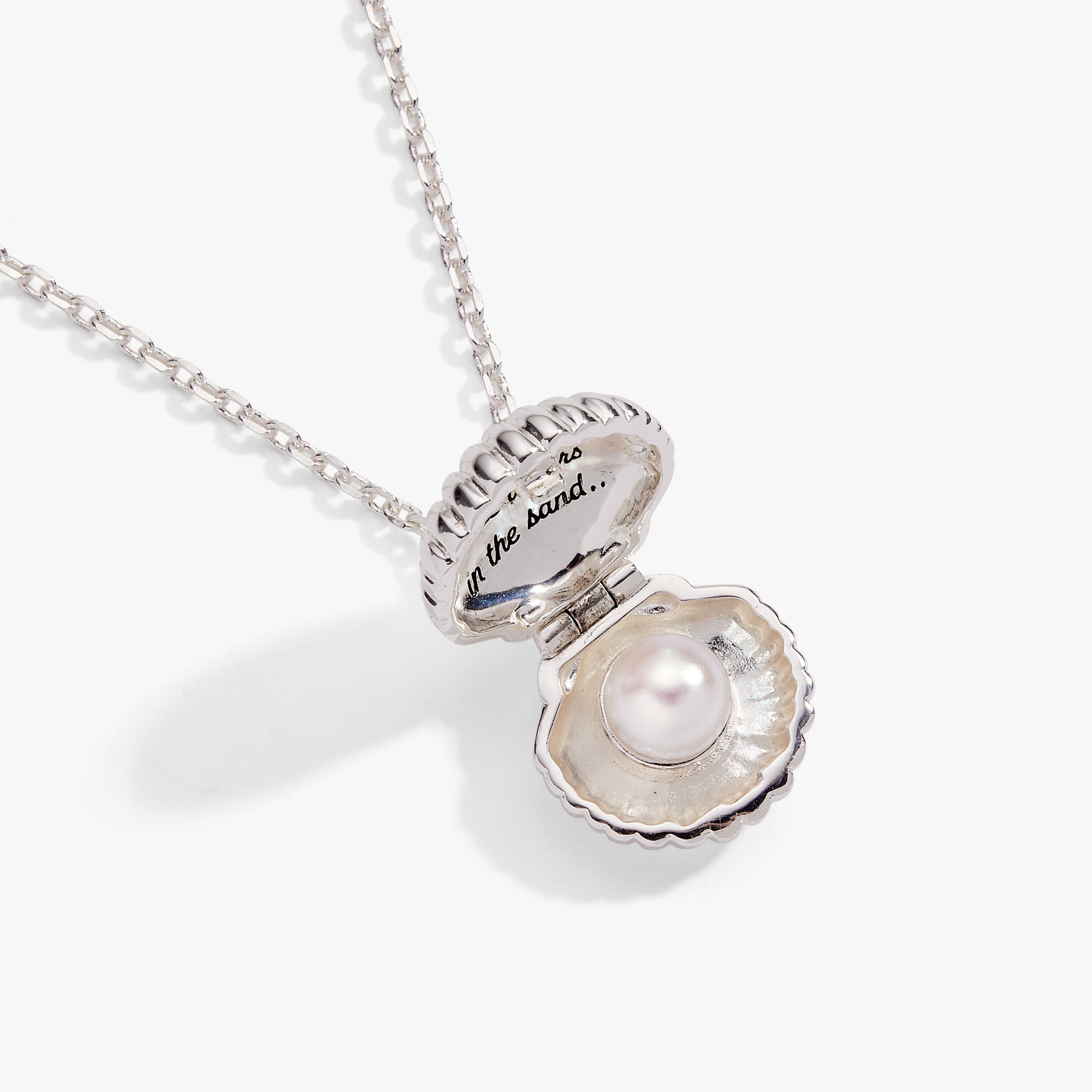 Salt + Sea 'Seashells Are Love Letters In The Sand' Seashell Locket Pendant Silver | Alex and Ani