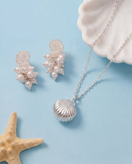 Salt + Sea Pearl Statement Earrings Silver | Alex and Ani
