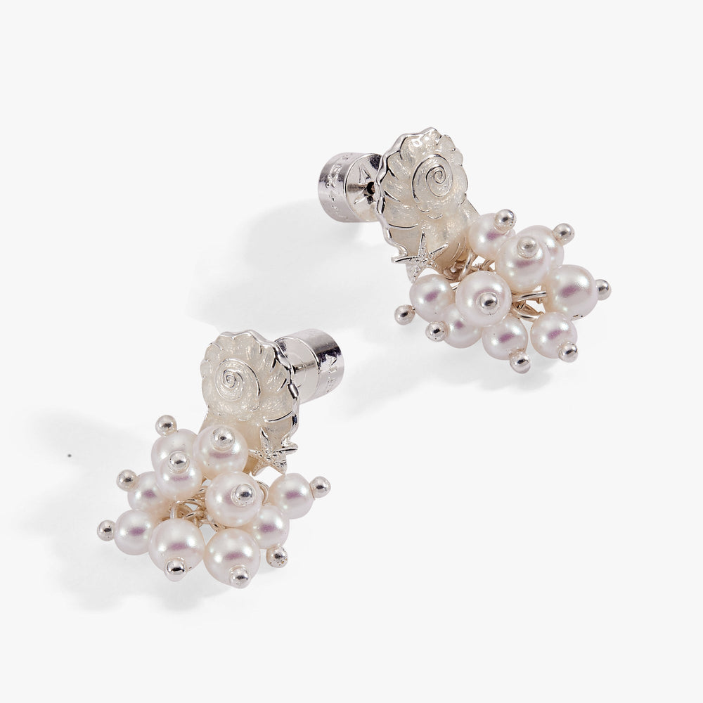 Salt + Sea Pearl Statement Earrings Silver | Alex and Ani