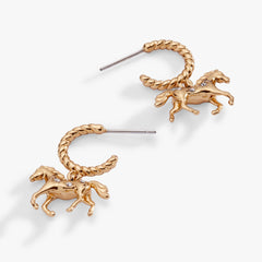 Horse Huggie Hoop Gold | Alex and Ani