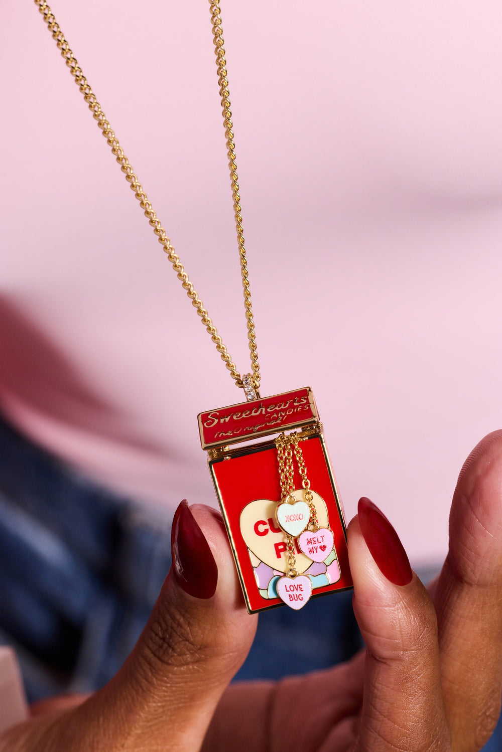 Sweethearts® Box Pendant Necklace Gold | Alex and Ani