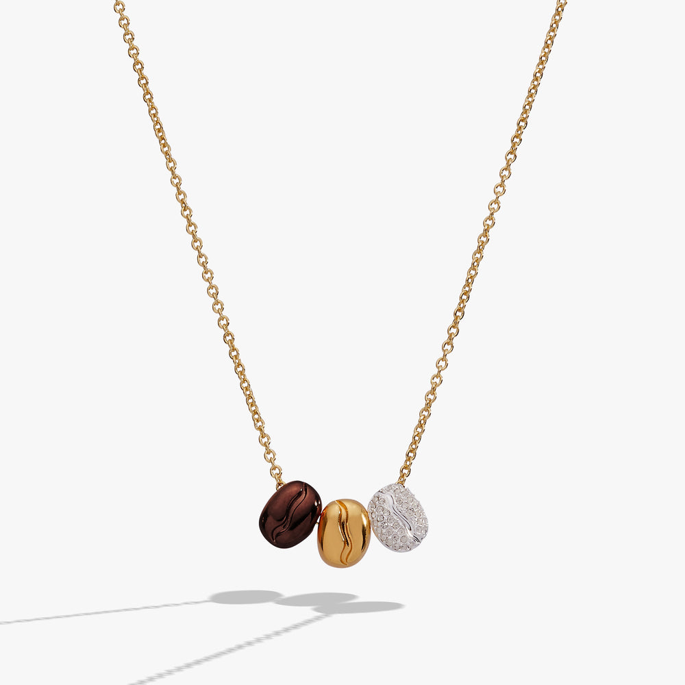 Coffee Bean Necklace Tri-Tone | Alex and Ani