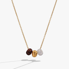 Coffee Bean Necklace Tri-Tone | Alex and Ani