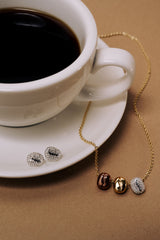 Coffee Bean Necklace Tri-Tone | Alex and Ani