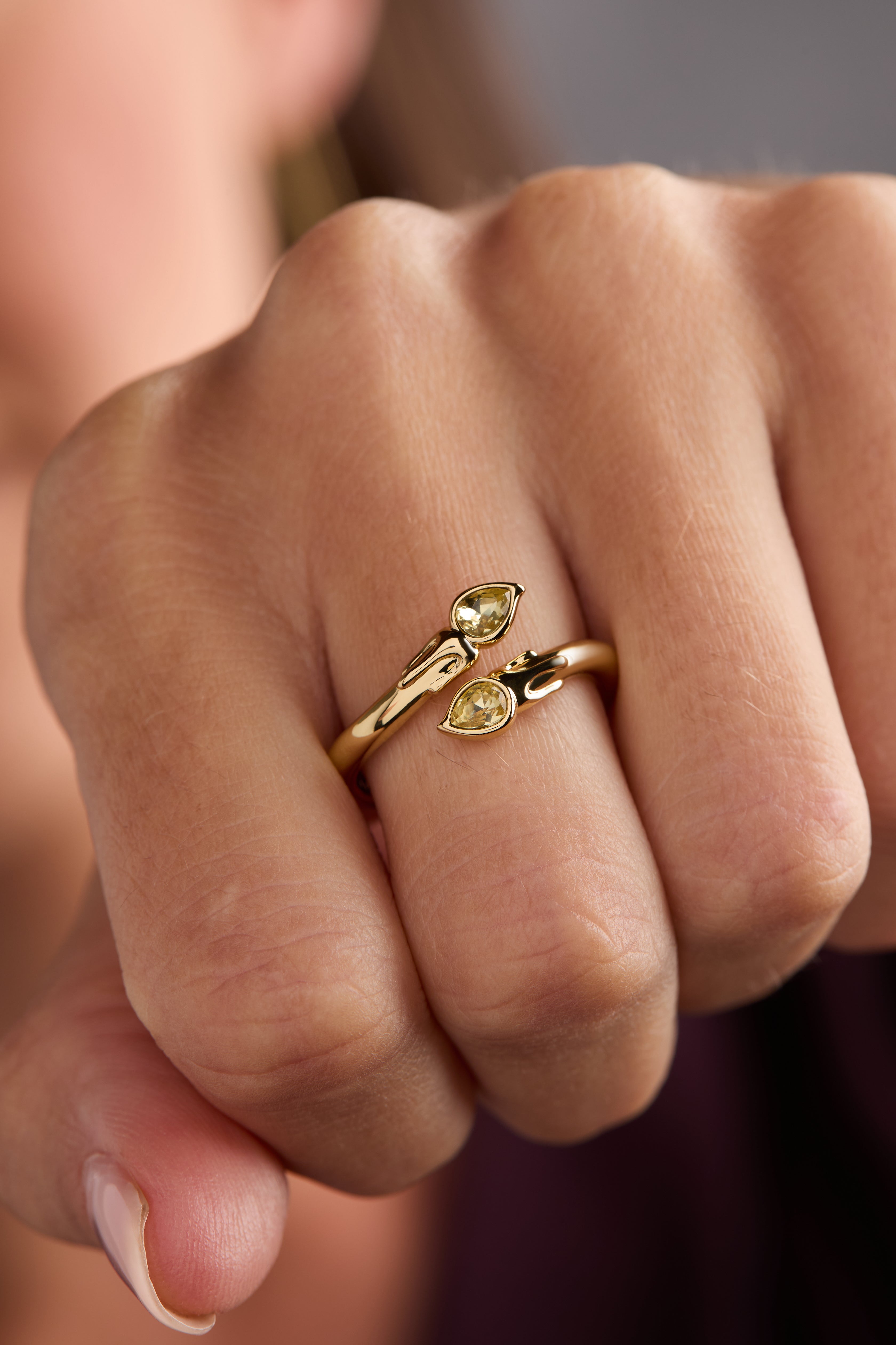 Harry Potter™ Great Hall Candle wrap ring Gold | Alex and Ani