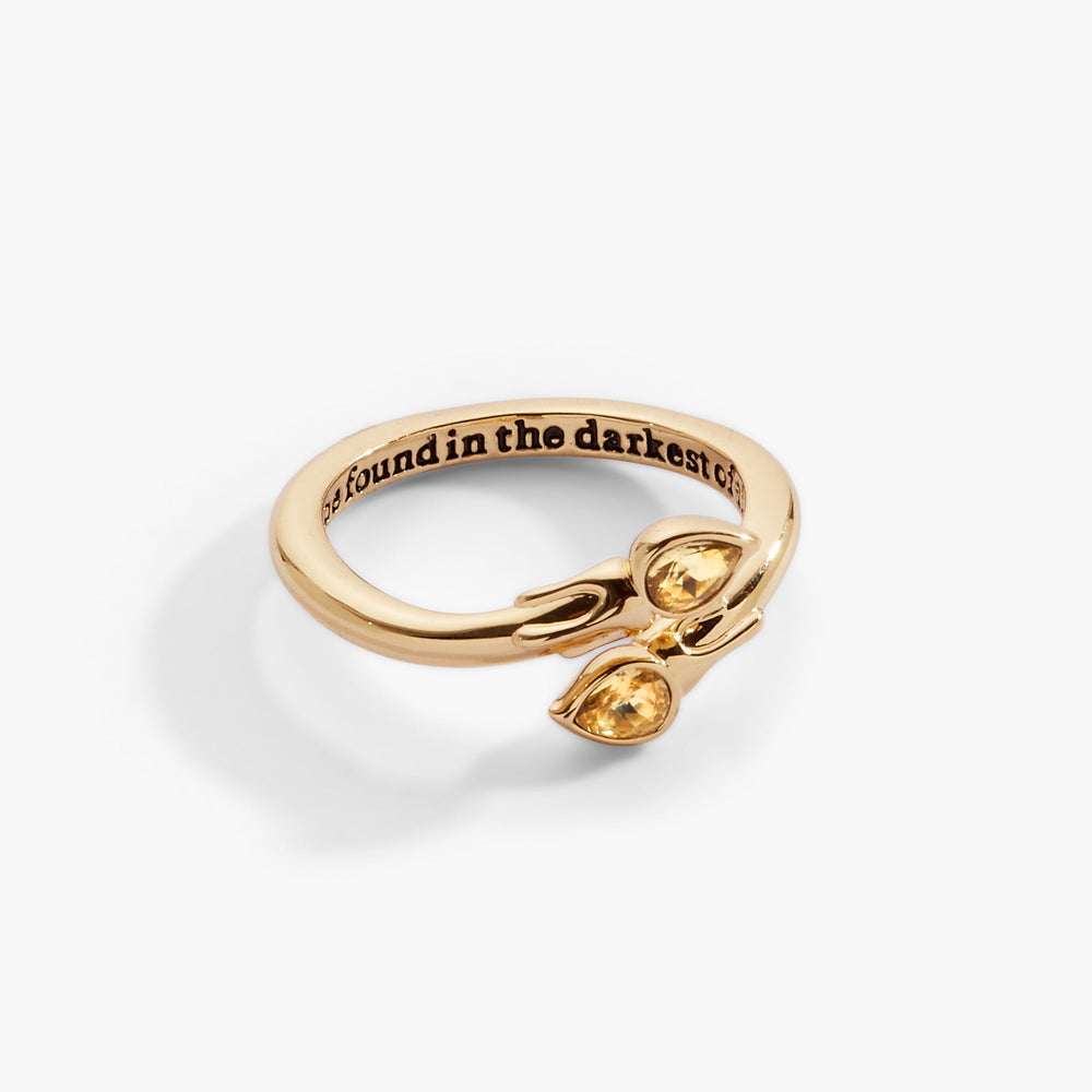 Harry Potter™ Great Hall Candle wrap ring Gold | Alex and Ani