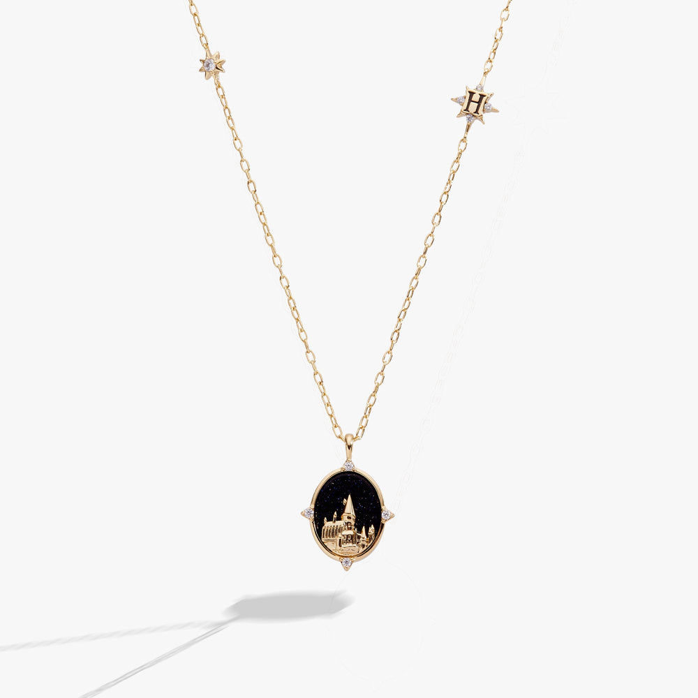 Harry Potter™ Hogwarts Pendant Necklace Gold | Alex and Ani