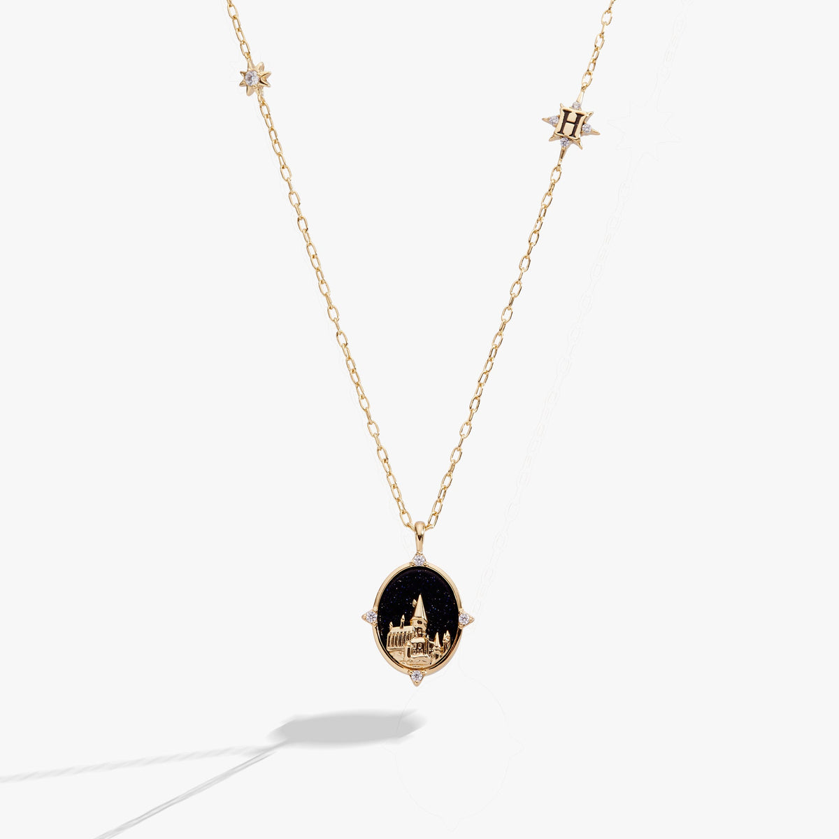 Harry Potter™ Hogwarts Pendant Necklace Gold | Alex and Ani