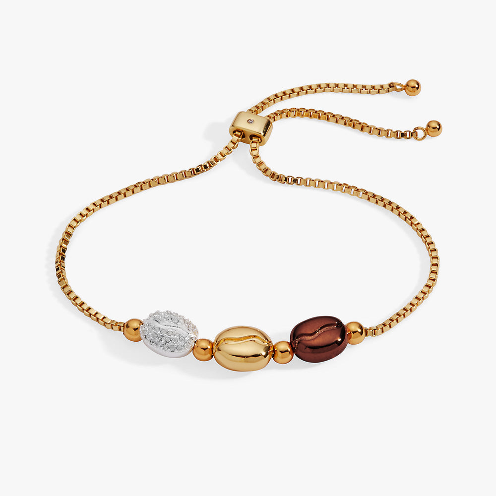 Coffee Bean Bolo Bracelet Tri-Tone | Alex and Ani