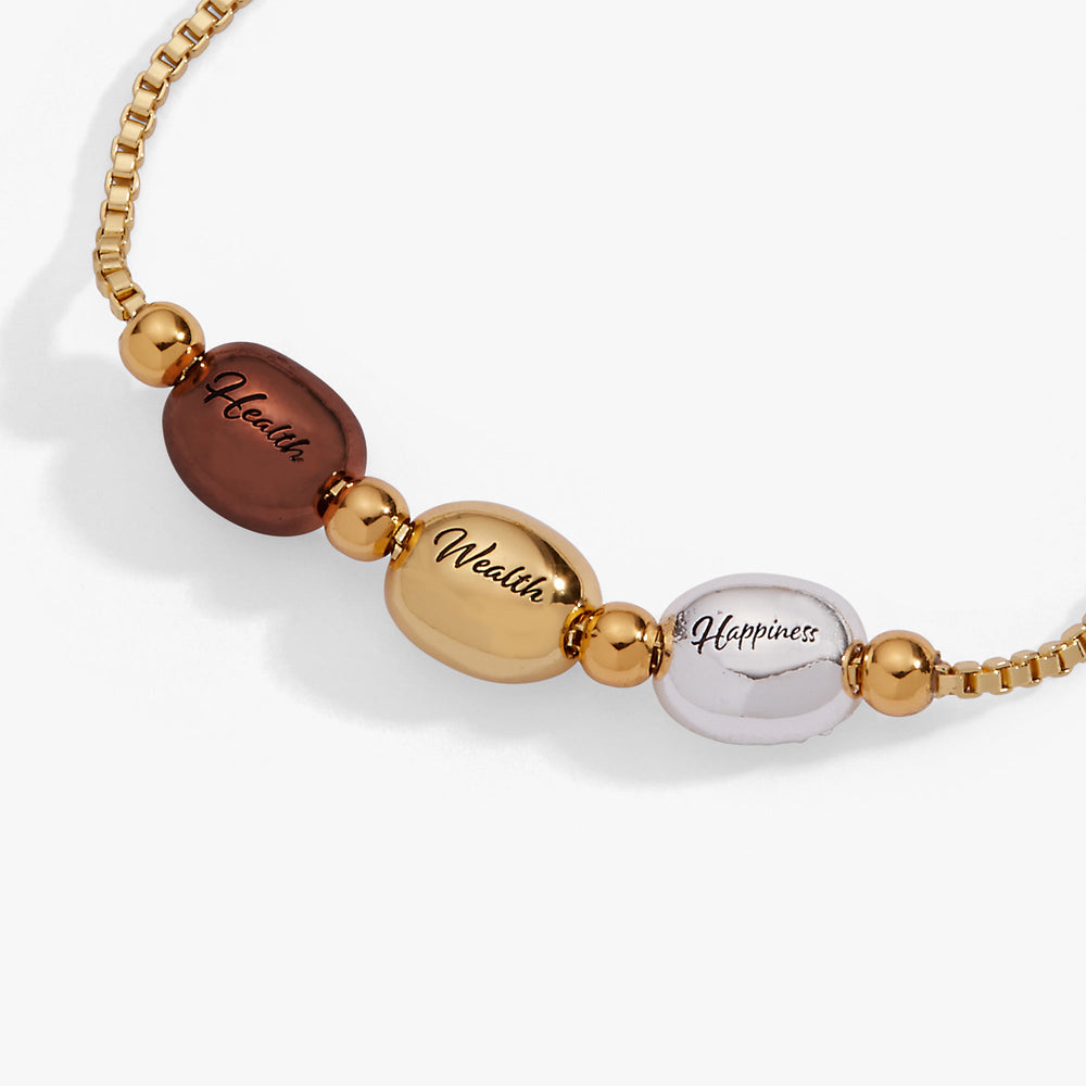Coffee Bean Bolo Bracelet Tri-Tone | Alex and Ani