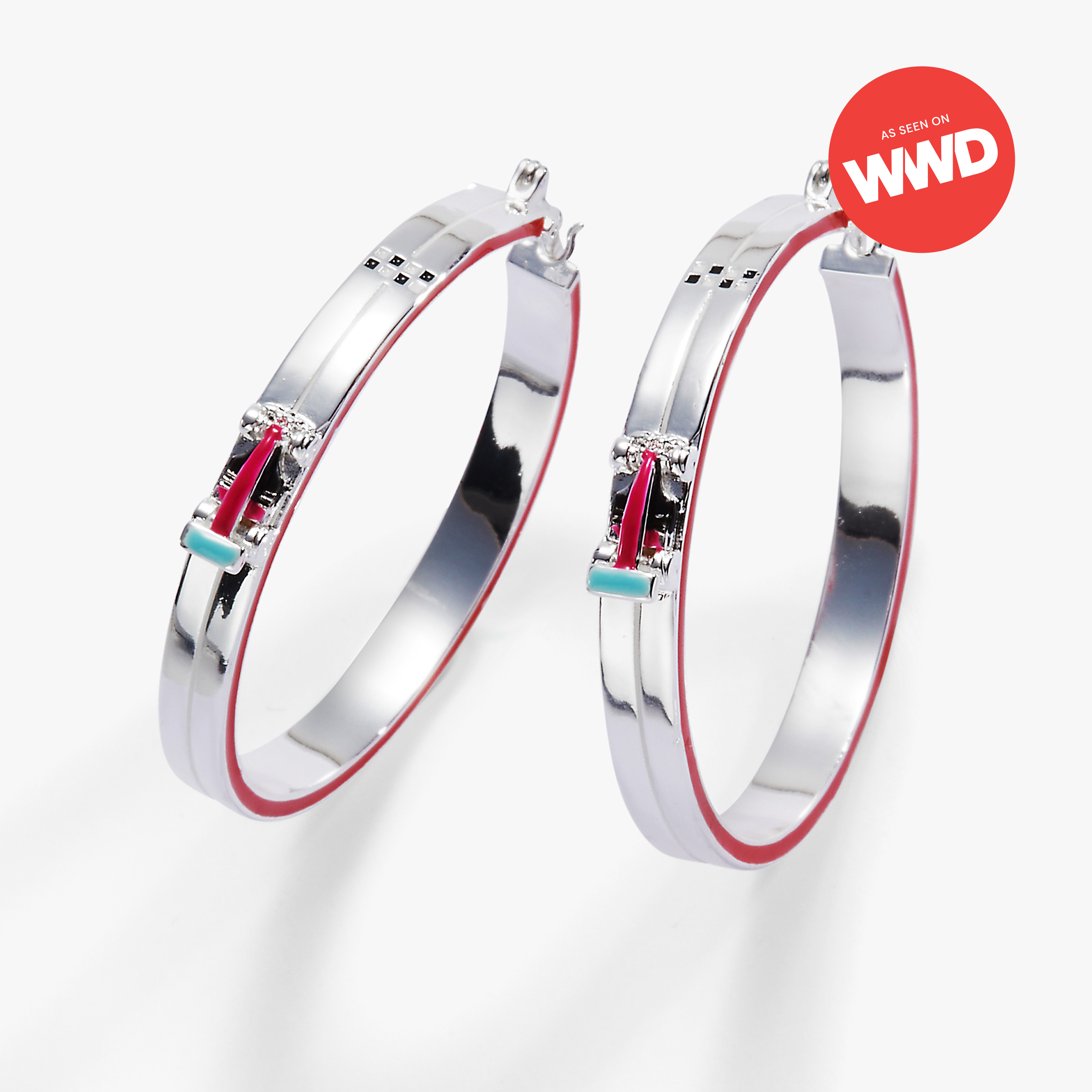 Hot Wheels™ Hoop Earrings Silver | Alex and Ani